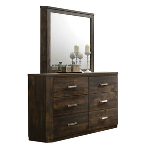 Mirror NOT Beveled (3mm Thick) Shape: Rectangular Orientation Horizontal (Landscape) Wooden Frame Support Slats Included<br/><br/><b>Product Features</b><ul><li>Case: 1Pc/1Ctn</li><li>Finish: Rustic Walnut</li><li>Style: Transitional</li><li>Materials: Wo