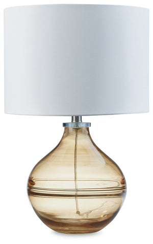 A well-placed table lamp effortlessly enhances the look of a living room or bedroom by adding visual interest, dimension and light. Choose this table lamp to lend a touch of brilliance to your favorite room. Displaying a gorgeous shade of transparent ambe