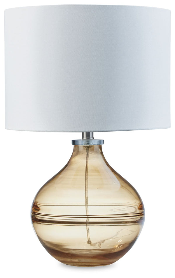 A well-placed table lamp effortlessly enhances the look of a living room or bedroom by adding visual interest, dimension and light. Choose this table lamp to lend a touch of brilliance to your favorite room. Displaying a gorgeous shade of transparent ambe