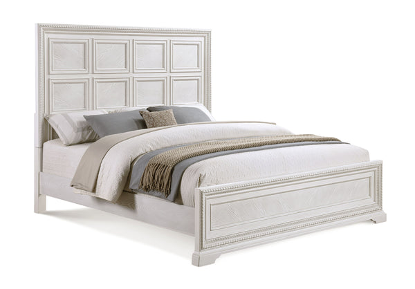  antique white finish that immediately brightens and opens up a room