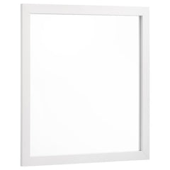 Dress up your bedroom with this elegantly understated contemporary mirror. Framed in a rectangular shape, this mirror rests on top of a dresser and offers height to focal walls. The flush and smooth frame presents a simple minimalist surface, elevated by 