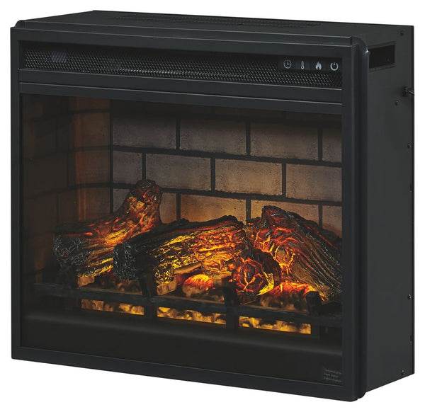  this fireplace insert with faux firebrick surround operates with or without infrared heat an
