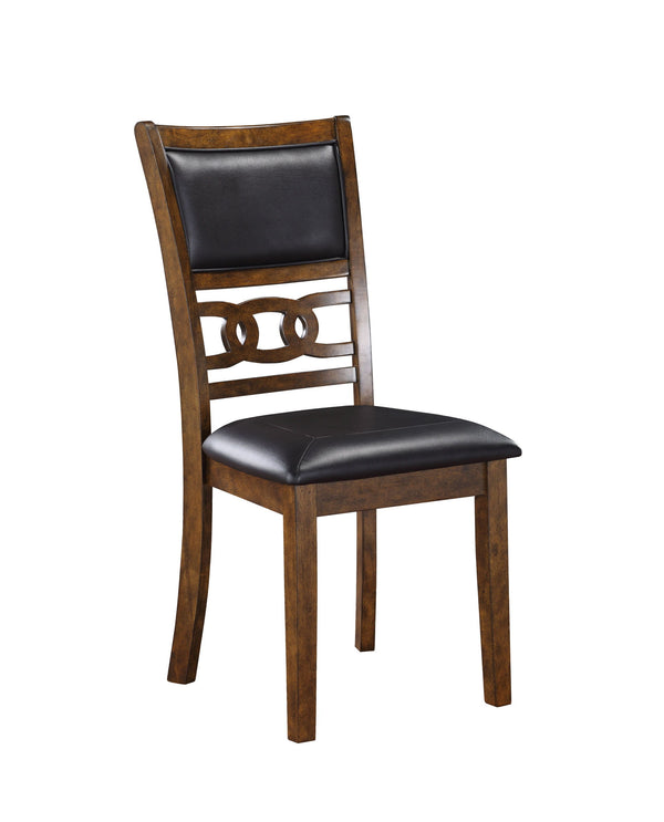 Gia - 3 Piece Dining Set (Dining Drop Leaf Table & 2 Chairs) - Brown - Faux Leather