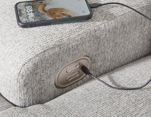 Acklen Place - Pewter - 3-Piece Power Reclining Sectional With LAF Power Reclining Back Chaise