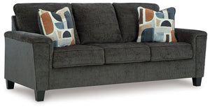 Thereâ€™s something about this sofa thatâ€™s so easy to appreciate. Maybe itâ€™s the plush upholstery and soothing tone, eager to support your quest for total relaxation. Perhaps it-'s the modern flair of its simple lines, tapered legs and abstract-patter