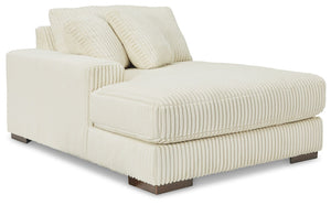 This left-arm facing corner chaise is made with polyester upholstery. Pairs with other items in the series to make a sectional.<br><br><b>Additional Dimensions</b><br><ul><li>Arm height: 24-"</li><li>Seat depth: 56-"</li><li>Seat height: 21-"</li><li>Top 