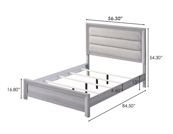 Adelaide - Upholstered Full Bed - Drift Wood