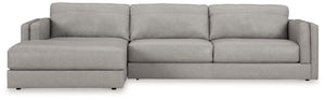  the plush cushions are wrapped with expertly matched leather and faux leather u