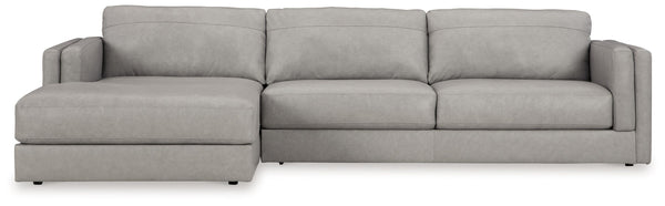 the plush cushions are wrapped with expertly matched leather and faux leather u