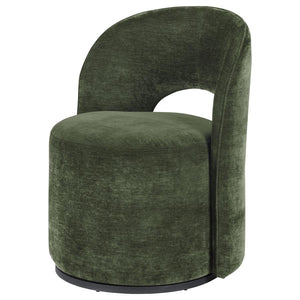 Harjo - Velvet Upholstered Swivel Accent Chair - Olive Green