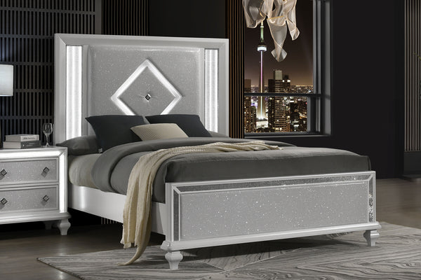 Stardust - 5/0 Queen Bed - White