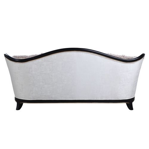  and tight cushioning. This formal Nurmive collection adds a sense of provincial elegance in neutral beige upholstery. The backrests are enhanced wi