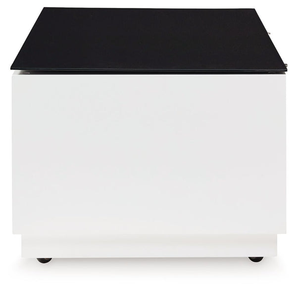 Gardoni - White / Black - Rectangular Cocktail Table