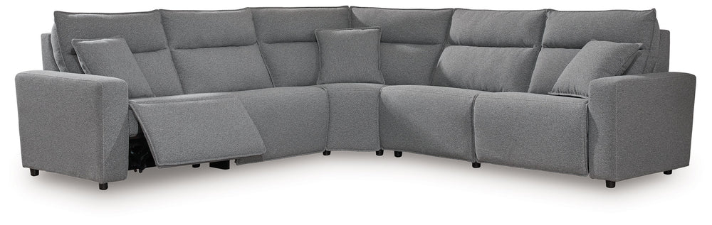 Looking cool and contemporary is great. But when it comes down to it, youâ€™re all about low-maintenance lounging. With the performance fabric on this power reclining sectional, cleaning spills is a breeze. The modular design caters to your ever-changing 