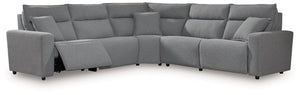 Looking cool and contemporary is great. But when it comes down to it, youâ€™re all about low-maintenance lounging. With the performance fabric on this power reclining sectional, cleaning spills is a breeze. The modular design caters to your ever-changing 
