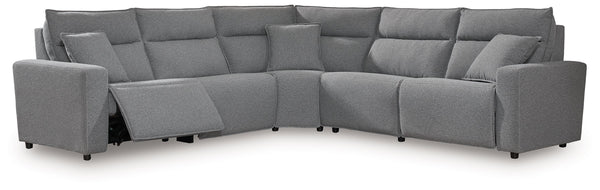 Looking cool and contemporary is great. But when it comes down to it, youâ€™re all about low-maintenance lounging. With the performance fabric on this power reclining sectional, cleaning spills is a breeze. The modular design caters to your ever-changing 