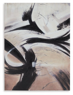 Itâ€™s all about the details. This wall art adds an artistic flair to contemporary interiors. Its abstract pattern turns your blank wall into an intriguing display of movement, with brown, black and white hues swirling on the canvas. And the ability to ha