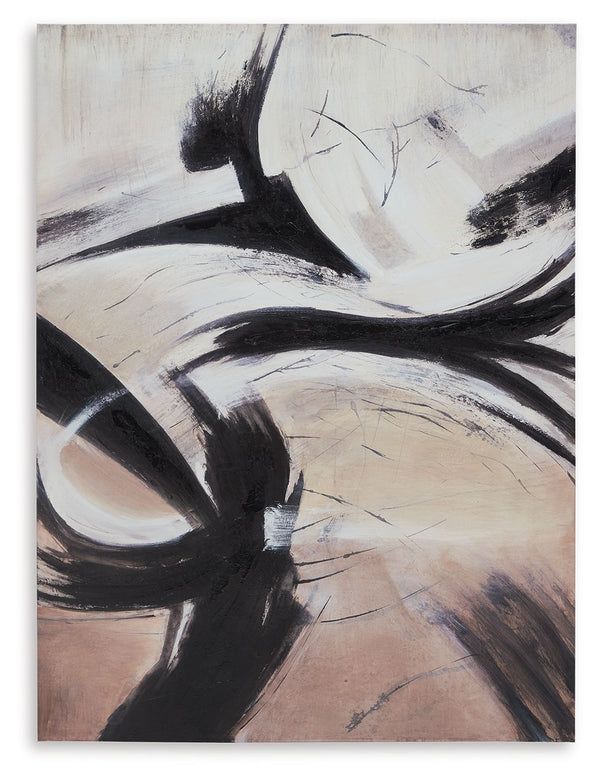 Itâ€™s all about the details. This wall art adds an artistic flair to contemporary interiors. Its abstract pattern turns your blank wall into an intriguing display of movement, with brown, black and white hues swirling on the canvas. And the ability to ha