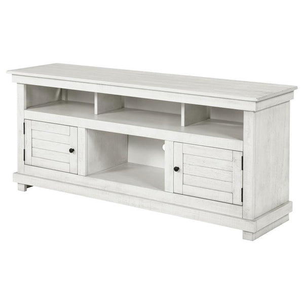 Payne - 60## TV Stand Media Console - Distressed White