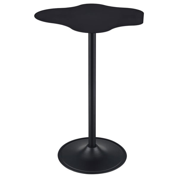 Gather your friends and family around the Keanu, a sleek, futuristic bar table for your casual cocktail or holiday party. Its organic cloud-shaped surface and modern aesthetic make it the perfect centerpiece for any space. Pair it with our black or white 