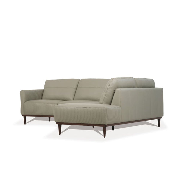 Tampa - Sectional Sofa - Airy Green Leather