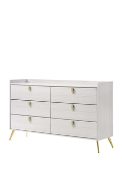 Black and gold are the embodiment of sophistication and chicness. Enjoy a good night-'s sleep with this Zeena contemporary bed. Gold-finished nailhead trim on the headboard lends a refined touch. Perched on beautiful and sturdy gold metal tapered legs tha