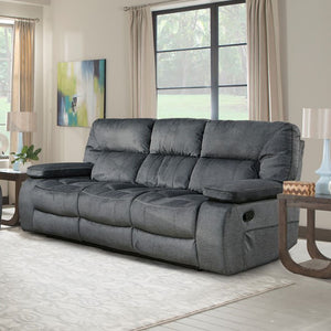 Chapman - Manual Glider Reclining Sofa And 2 Recliners - Dark Gray
