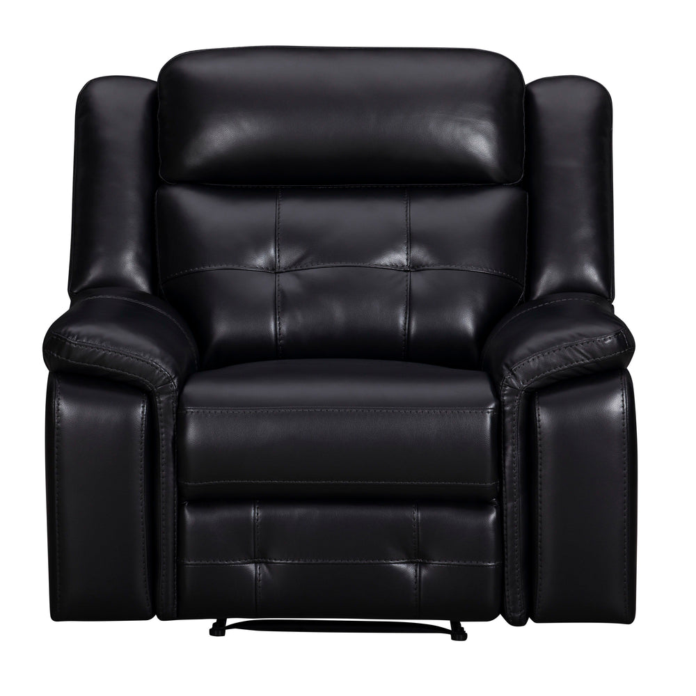 Meet Clayton, the ideal swivel glider recliner that perfectly combines comfort and practicality. This recliner is perfect for any evening with its manual recline feature and inherently cleanable faux leather, which makes maintenance effortless. The elegan