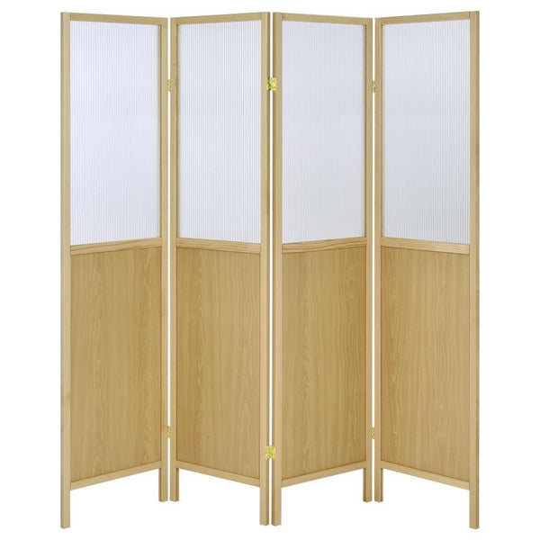 Mattison - 4-Panel Room Divider Folding Shoji Screen - Natural