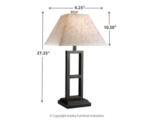 Deidra - Black - Metal Table Lamp (Set of 2)