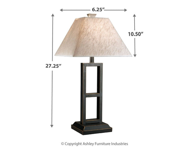 Deidra - Black - Metal Table Lamp (Set of 2)