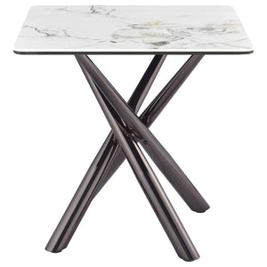  exudes modern luxury. Supported by a steel asterisk base in a black nickel electroplated finish
