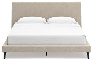 Cielden - Soft Gray - King Upholstered Bed with Roll Slats