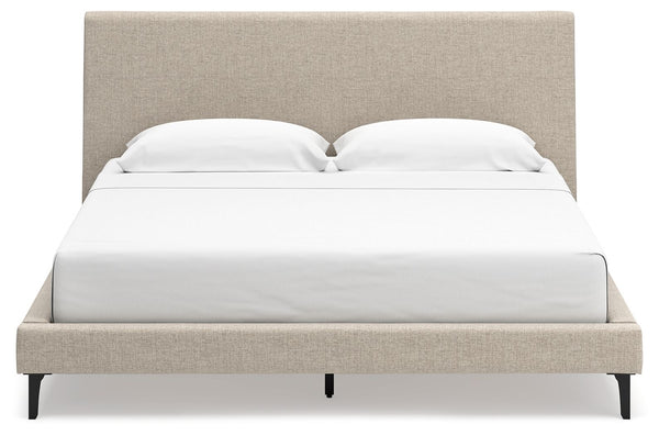 Cielden - Soft Gray - King Upholstered Bed with Roll Slats