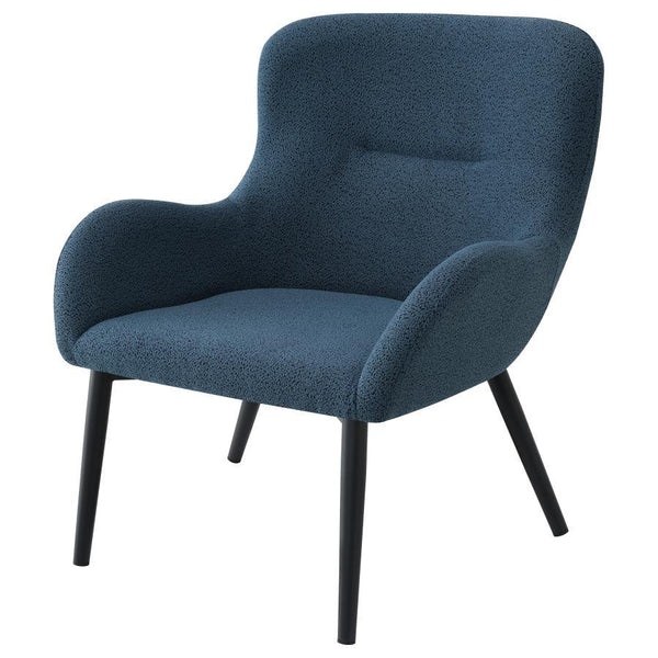 Calvin - Upholstered Modern Arm Accent Chair - Aegean Blue
