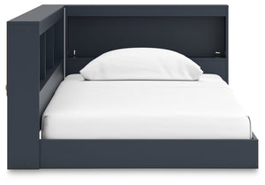 Simmenfort - Navy Blue - Twin Bookcase Storage Bed