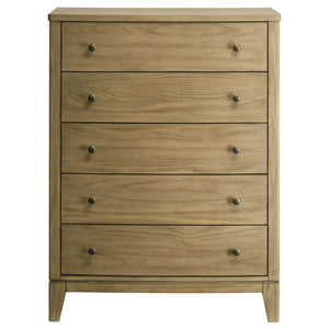  giving it a classic yet fresh look. Five large drawers p