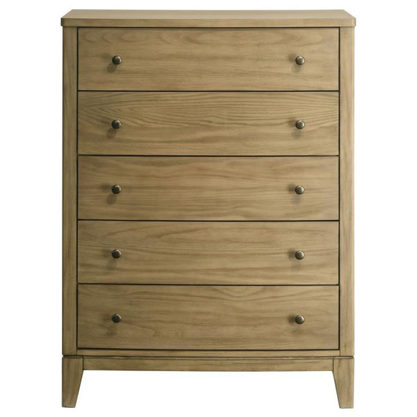  giving it a classic yet fresh look. Five large drawers p