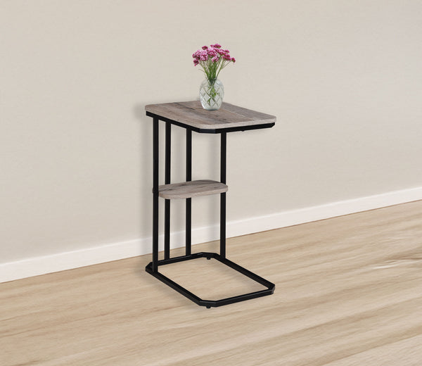 Ida - Chairside Table - Weathered Gray