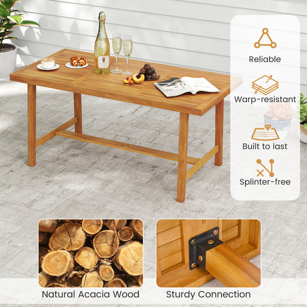 Â Please avoid leaving it outdoors in the rain to extend its lifespan<br>Â Crafted of solid acacia wood  warp-resistant  sturdy and reliable  built to last<br>Â With delicate craftsmanship  it features a smooth and splinter-free surface<br>Â Reinforced wi