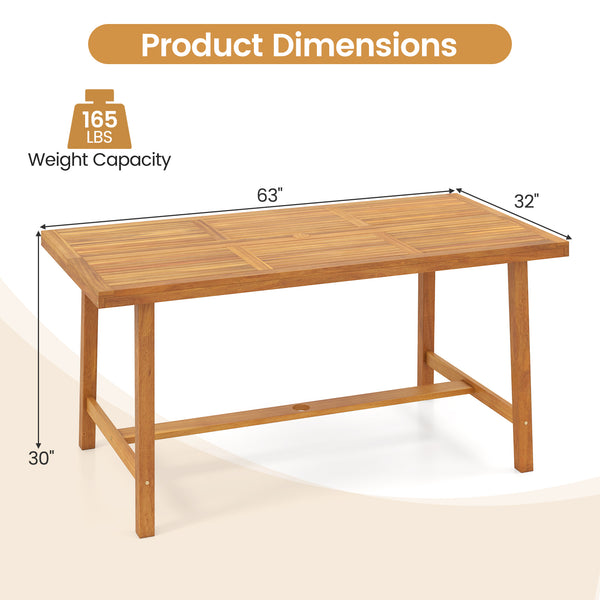 Â Please avoid leaving it outdoors in the rain to extend its lifespan<br>Â Crafted of solid acacia wood  warp-resistant  sturdy and reliable  built to last<br>Â With delicate craftsmanship  it features a smooth and splinter-free surface<br>Â Reinforced wi