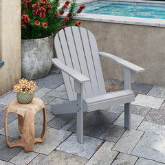 Made of high-quality acacia wood for long-time use<br>Ergonomic Adirondack chair with inclined seat and wide armrests<br>High backrest offers comfortable support<br>Crossbars and reinforced screw connection for high stability<br>Slatted design for more br