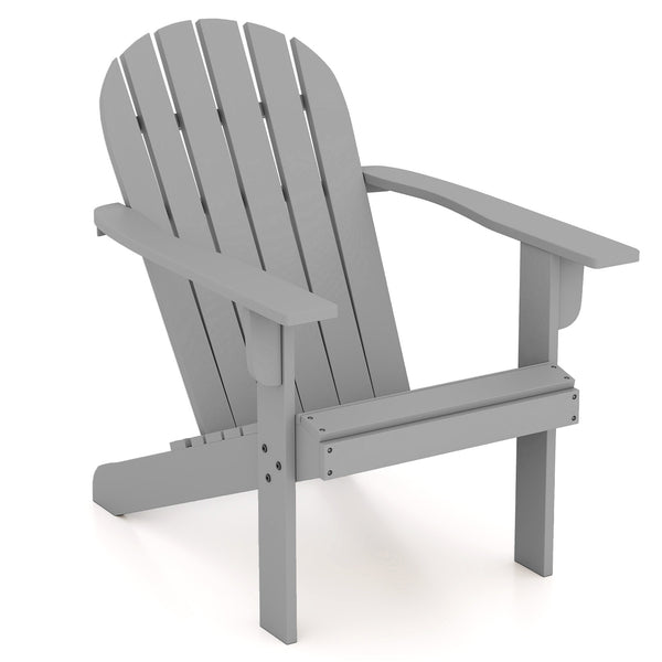 Made of high-quality acacia wood for long-time use<br>Ergonomic Adirondack chair with inclined seat and wide armrests<br>High backrest offers comfortable support<br>Crossbars and reinforced screw connection for high stability<br>Slatted design for more br