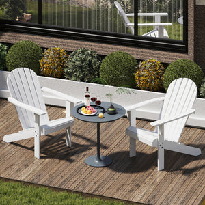 Made of high-quality acacia wood for long-time use<br>Ergonomic Adirondack chair with inclined seat and wide armrests<br>High backrest offers comfortable support<br>Crossbars and reinforced screw connection for high stability<br>Slatted design for more br