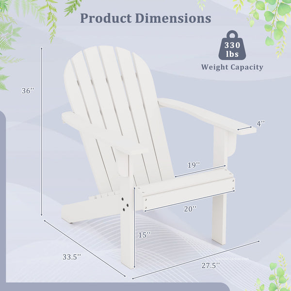 Made of high-quality acacia wood for long-time use<br>Ergonomic Adirondack chair with inclined seat and wide armrests<br>High backrest offers comfortable support<br>Crossbars and reinforced screw connection for high stability<br>Slatted design for more br