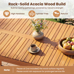 Support up to 800 lbs with solid acacia wood Reinforced crossbars and metal corner braces for extra stability Ensure safe and smooth touch with splinter-free surface 43.5" x 12.5" seat fits 2 people to enjoy outdoor leisure time Make you feel breathable w