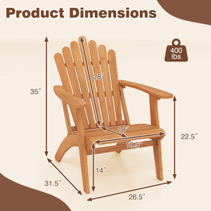 Built for dependable outdoor use with solid acacia wood<br>Strong construction holds up to 400 lbs with stability<br>Curved seat for comfort during longer outdoor lounging<br>Angled backrest eases sitting with better body support<br>Wide armrests for adde
