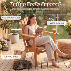 Built for dependable outdoor use with solid acacia wood<br>Strong construction holds up to 400 lbs with stability<br>Curved seat for comfort during longer outdoor lounging<br>Angled backrest eases sitting with better body support<br>Wide armrests for adde