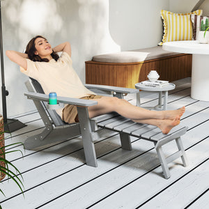 4-position backrest meets your multiple relaxing demands<br>Made of high-quality HIPS which is weatherproof<br>Stainless steel screws for longer service life and stronger structure<br>Ergonomic seat with wide armrests and footrest for more comfort<br>Rota