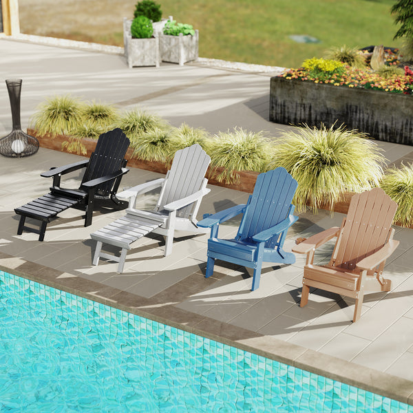 4-position backrest meets your multiple relaxing demands<br>Made of high-quality HIPS which is weatherproof<br>Stainless steel screws for longer service life and stronger structure<br>Ergonomic seat with wide armrests and footrest for more comfort<br>Rota